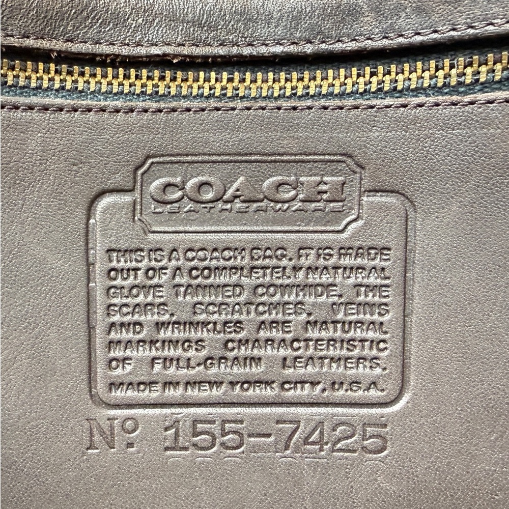 COACH Vintage Mahogany Brown Leather Top Handle Briefcase/Messenger Bag #7425 - Picture 15 of 15